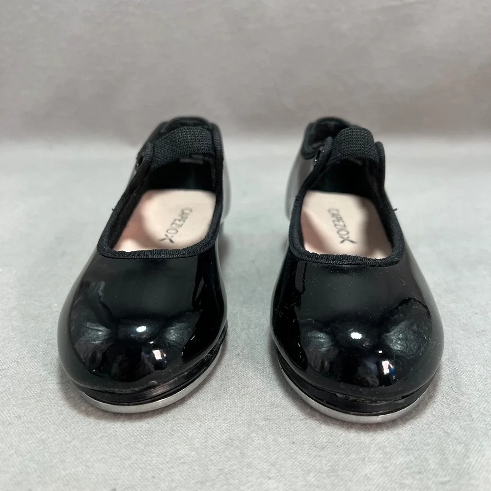 Capezio Jr. Tyette Tap Child Shoe‎ Black Patent Leather Dance Mary Jane N625C 9M